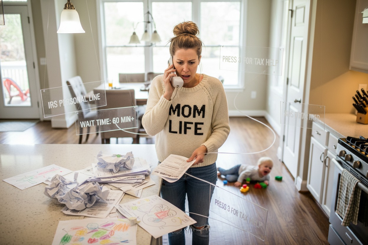 Mom going to talk with an IRS agent
